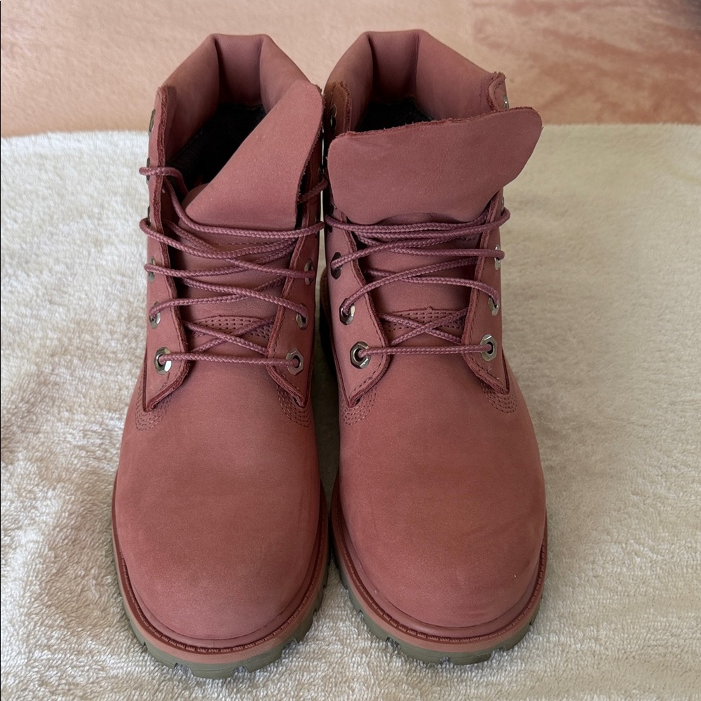 Timberland Kids Pink Lace-Up Boots